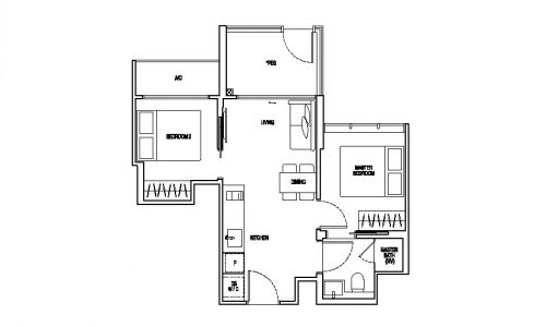 View-at-Kismis-Floor-Plan-2BR-A1-G