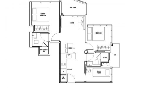 View-at-Kismis-Floor-Plan-2BR+Guest-C1