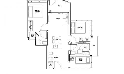 View-at-Kismis-Floor-Plan-2BR+Guest-C1a-G
