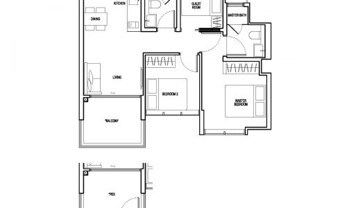 View-at-Kismis-Floor-Plan-2BR+Guest-C3