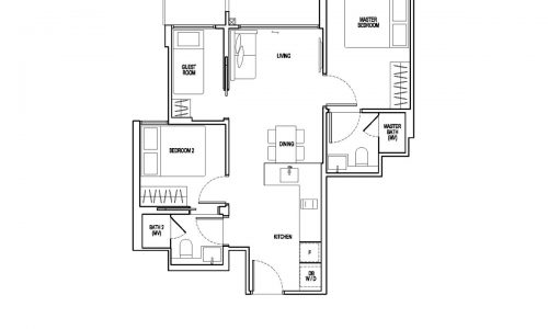 View-at-Kismis-Floor-Plan-2BR+Guest-C4a-G