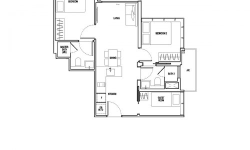 View-at-Kismis-Floor-Plan-2BR+Guest-C5a-G